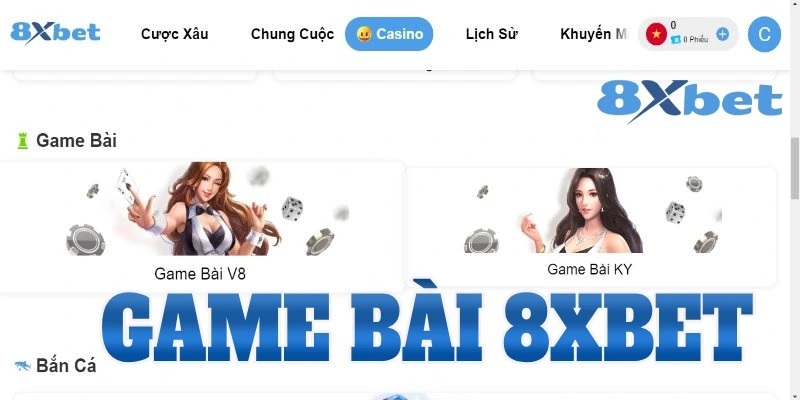 Khái quát về sân chơi game bài 8XBET